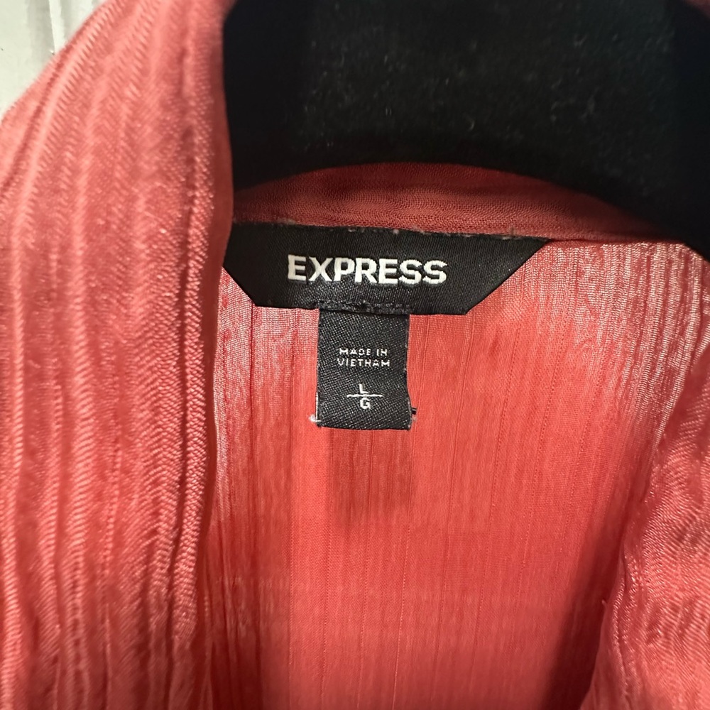 Express Rose Button-Up Blouse - Picture 5 of 5
